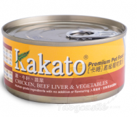 Kakato Chicken, Beef Liver & Vegetables 雞 + 牛肝 + 蔬菜 170g