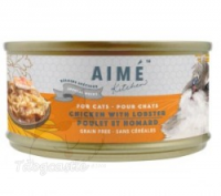 Aime Kitchen™ 招牌嫩雞伴龍蝦肉 低磷低鎂老貓罐 85g (黃)