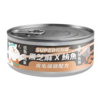 陪心寵糧 Super小黑主食罐 - 鮪魚 X 黑芝麻 貓罐 80g