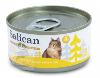 Salican 挪威森林 白肉吞拿魚、鮮蝦 啫喱貓罐頭 85G