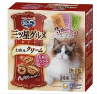 Unicharm 日本貓零食 銀匙三星貓脆餅 混合裝 吞拿魚+雞肉及雞肉+扇貝及吞拿魚+鰹魚 (18g*10入）