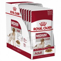 Royal Canin Medium Adult Dog (Gravy) 中型成犬營養主食濕糧(肉汁) 140gx10包 訂購大約7個工作天