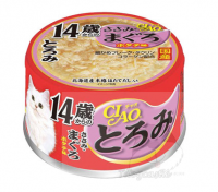CIAO 濃湯 雞肉・吞拿魚 帶子味 (14歲老貓起) 貓罐 80g A-54