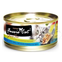 Fussie Cat Premium 高竇貓純天然貓罐頭 (吞拿魚+小銀魚) 80g $180/24罐 