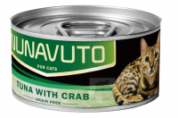 Nunavuto 吞拿魚蟹肉貓罐 80g