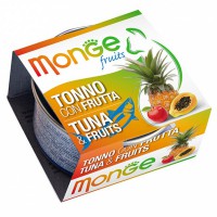 Monge 生果系列 貓罐頭 80g - 吞拿魚+雜果