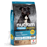 Nutram T-25 Nutram Total Grain-Free® Trout and Salmon Meal Recipe Dog Food (Big Bite) 無穀三文魚配方(大粒) 2kg