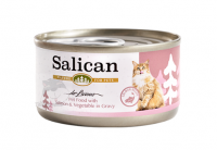 Salican 挪威森林 三文魚蔬菜 (肉汁) Salmon & Vegetable in Gravy 貓罐頭 85G
