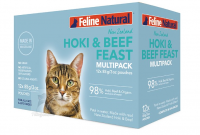 F9 Feline Natural 牛肉及藍尖尾鱈魚 貓濕包 Hoki & Beef 85g x12包優惠
