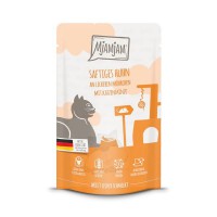 Mjamjam 主食貓罐頭鮮食包(11011)多汁雞肉+胡蘿蔔+貓草 125g