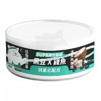 陪心寵糧 Super小黑主食罐 - 黑豆 X 雞魚 貓罐 80g