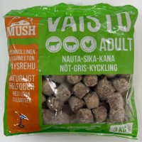 Mush Vaisto 原始系列 - 牛+極光豬+雞 急凍生肉狗糧 3kg