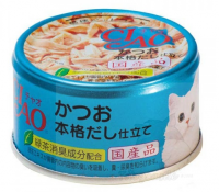 CIAO 鰹魚+鰹魚湯底 貓罐 85g A-89