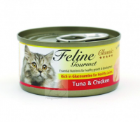 Feline Gourmet 化毛球 吞拿魚+雞肉 80g • 豐富葡萄胺基，強化關節