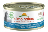Almo Nature HFC Natural 吞拿魚+雞肉+芝士 貓罐頭 (9080) 70g