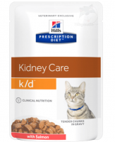 Hill's k/d 腎臟護理 (三文魚味) 處方貓濕包 (605931)  85gx12包 原盒優惠  訂購大約7個工作天