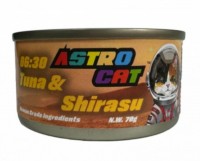 Astro Cat 無穀物肉絲湯罐-白飯魚+吞拿魚  70g