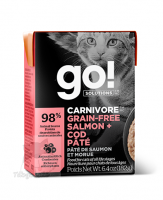 Go! Solutions 活力營養系列 無穀物三文魚+ 鱈魚肉醬 貓濕糧 (盒裝) 6.4oz