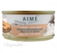 Aime Kitchen™  滋味嫩雞配鵪鶉蛋 低磷低鎂老貓罐 85g (杏)
