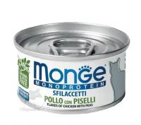Monge 單一蛋白貓罐頭 - 鮮雞肉+豌豆 80g