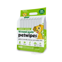 Petkin PetWipes 天然蘆薈潔身紙 (旅行裝) 100片