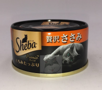 SHEBA日式黑罐 成貓專用 鮮煮雞絲 (黃) 75g