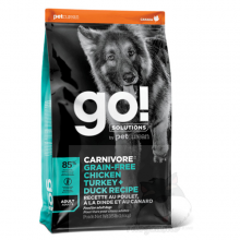 GO! SOLUTIONS™ 活力營養系列-無穀物雞肉+火雞+鴨肉成年狗糧配方 12LBS