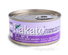 Kakato Chicken, Beef, Brown rice & Vegetables 雞 + 牛 + 糙米 + 菜 70g