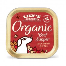 Lily's Kitichen Organic Beef Supper 有機雞肉狗狗濕糧 (牛肉+胡蘿蔔+豌豆) 150g
