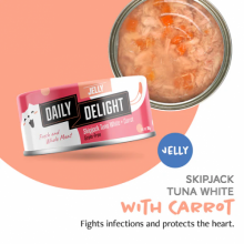 Daily Delight Jelly Skipjack Tuna White with Carrot 無穀物低鎂白鰹吞拿魚+胡蘿蔔 80g DD51