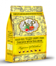 AVP @1389 鮮肉無穀物蔬果 雞肉+三文魚迷你顆粒 幼犬糧 4LBS