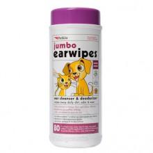 Petkin Jumbo Ear Wipes 天然蘆薈潔耳紙(珍寶裝) 80片