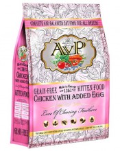 AVP@1361 鮮肉無穀物蔬果 雞肉+雞蛋 幼貓糧 12LBS