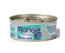 MONGE 貓罐頭 - 野生海洋系列 - 海鮮雜燴雞肉 80g