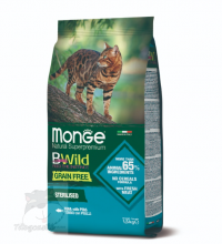Monge 天然貓糧 無穀物吞拿魚豌豆成貓配方(絕育貓專用) 貓乾糧 1.5kg