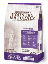 Country Naturals 無穀物防敏高纖配方狗糧 Grain Free Low Fat Recipe 4磅