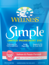 WELLNESS SIMPLE 無穀物三文魚單一蛋白質配方 狗糧 24LB