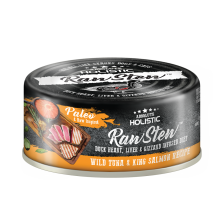 ABSOLUTE HOLISTIC Raw Stew - WILD TUNA & WILD SALMON 鴨+野生白肉金槍魚 80G (黑橙) AH7397