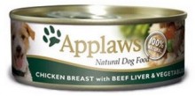 APPLAWS 狗罐頭 雞胸牛肝蔬菜 156G