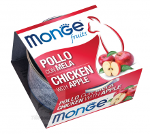 MONGE 水果系列 - 鮮雞肉配蘋果 貓罐頭 80g