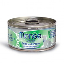 MONGE 狗罐頭-鮮味雞肉系列-雞加蘿蔔口味 95G